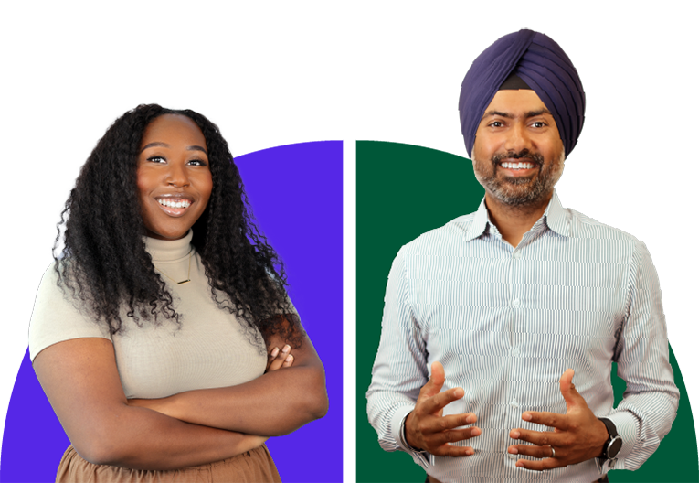 ARYEX employees Bithja and Mandeep